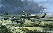 Meteor F8 und NF14 der RAF Luftfahrt-Kunstdruck von Michael Rondot