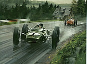 Clark Supreme, Jim Clark Lotus F1 motorsport art by Michael Turner