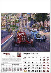 F1 Grand Prix Kalender 2014, Achille Varzi im Bugatti und Tazio Nuvolari im Alfa-Romeo, Monaco 1933