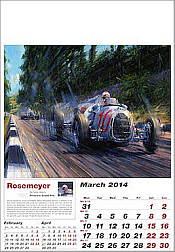 Formel-1 Grand Prix Kunst Kalender 2014, Bernd Rosemeyer im Auto Union