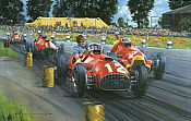 Ferrari - The first Grand Prix Victory, Ferrari 375 F1 art print by Nicholas Watts