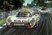 Le Mans 1990, Jaguar KJR-12 motorsport art print by Nicholas Watts