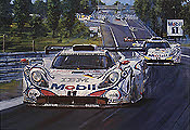 Le Mans 1998, Porsche 911 GT1-98 Motorsport Kunstdruck von Nicholas Watts
