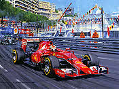 Sebastian Vettel - Street Fighter, Formel-1 Kunstdruck von Nicholas Watts