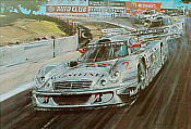 Silver Stars, Mercedes CLK Laguna Seca Motorsport-Kunstdruck von Nicholas Watts