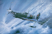 Borrowed Sky - Spitfire Aviation Art by Peter R. Westacott