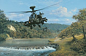 Right Here Right Now, Apache Longbow aviation art print by Philip E West