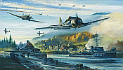 Fw-190 und Spitfire Luftfahrtkunst von Robert Bailey