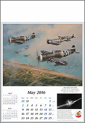 Airplane Calendar 2016 May P47 Thunderbolt Aviation Art by Robert Taylor