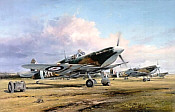  Eagle Squadron Scramble, Spitfire Luftfahrt-Kunstdruck von Robert Taylor