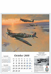 Aircraft Calendar 2018 October Spitfire by Robert Taylor