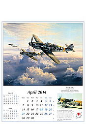 Luftfahrtkunst Kalender 2014 Reach for the Sky, Messerschmitt Bf-109 von Robet Taylor
