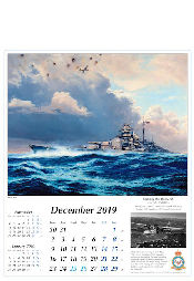 Reach for the Sky Calendar 2019 Battleship Bismarck Catalina December