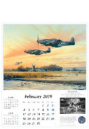 Warbird Aviation Art Calendar 2019 Robert Taylor P51 Mustang February