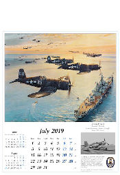 Reach for the Sky Calendar 2019 F4U Corsair US Navy July