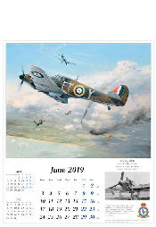Aviation Art Calendar 2019 Royal Air Force Hawker Hurricane June