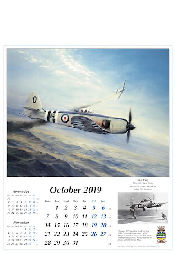 Reach for the Sky Kalender 2019 RAF Flugzeuge Sea Fury Oktober
