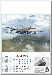 Robert Taylor Luftfahrtkunst Kalender 2020 Avro Lancaster April