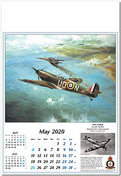 WWII Military Aircraft Calender 2020 Reach for the Sky RAF Spitfire May