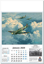 Reach for the Sky 2020 Calendar Royal Air Force Warbirds Spitfire January by Robert Taylor
