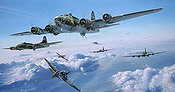 Schweinfurt - The Second Mission, USAAF B-17 Bomber Luftfahrt-Kunstdruck von Robert Taylor