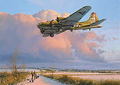 Skipper Comes Home, Boeing B-17 Flying Fortress aviation art print by Robert Taylor