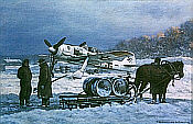 Against General Winter, FW-190 Kunstdruck von Ronald Wong