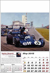 Mai Tyrrell-Ford Formula One Grand Prix Art Calendar 2015 by Tony Smith