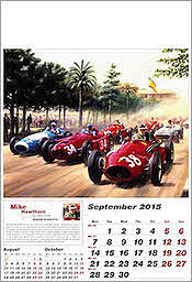 September Ferrari F1 Grand Prix Kunstkalender 2015 von Tony Smith
