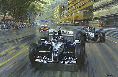 Colombian-Magic, Juan Pablo Montoya Williams-BMW F1 motorsport art print by Alan Fearnley