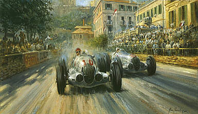 Last of the Titans, Manfred von Brauchitsch GP of Monaco art print by Alan Fearnley