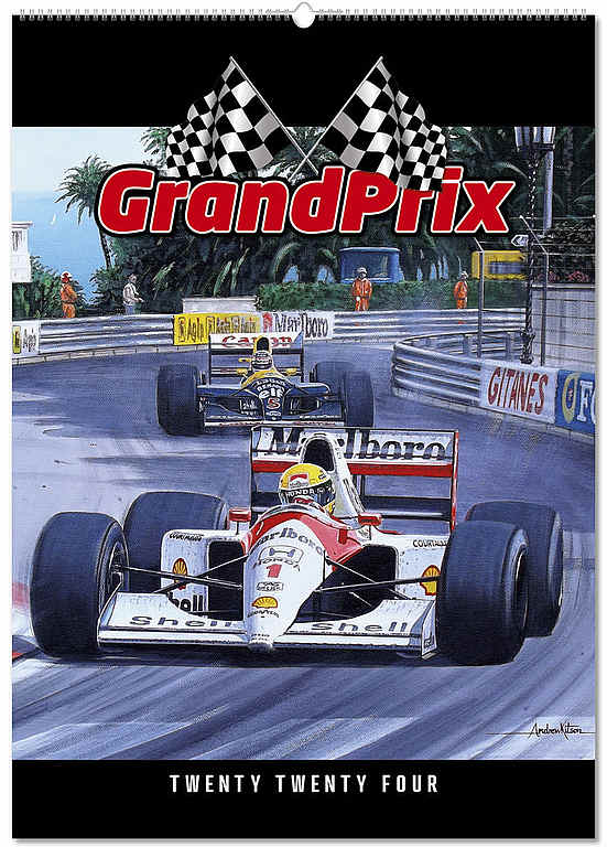 F1 Motorsport Art Wall Calendar Grand Prix - 2024