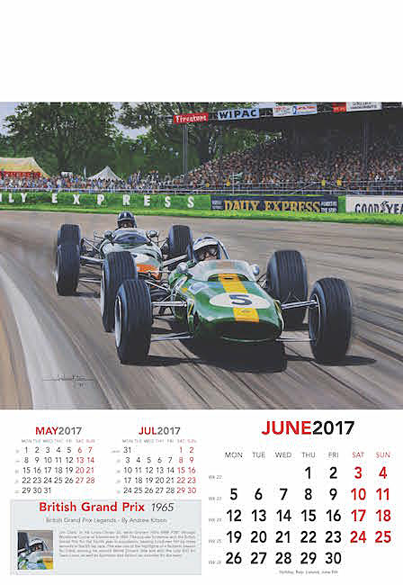 Willen Gepensioneerd Bedelen Automobile Art: Grand Prix Formula-1 Art Calendar 2017