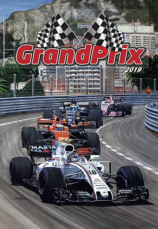 Formel-1 Kalender 2019 Grand Prix - Motorsport Kunst von Andrew Kitson
