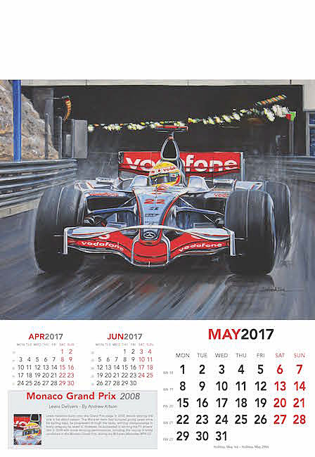 Willen Gepensioneerd Bedelen Automobile Art: Grand Prix Formula-1 Art Calendar 2017