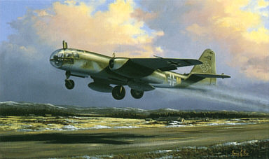 Luftwaffe Arado 234-B2, aviation art print by Barry Price