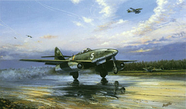 Luftwaffe Me-262A-1a, aviation art print by Barry Price