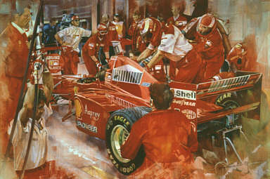 Ferrari Team Practice Silverstone 1997 Formula-1 art print by Craig Warwick