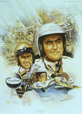 Sir Jack Brabham, Formula One World Champion art print by Craig Warwick