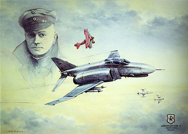 Geschwader Richthofen, F-4F Phantom aviation art print by Friedl Wuelfing