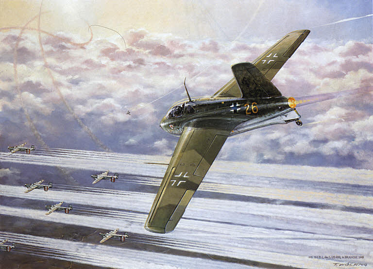 Aviation Art Wuelfing Claus Friedl Me 163 B 1 Komet