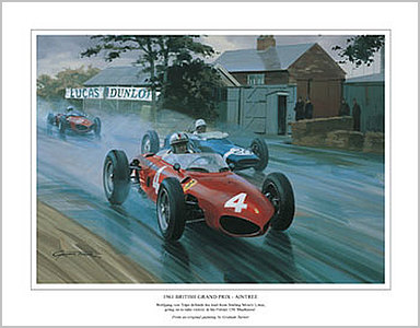 1961 British Grand Prix - Aintree, Wolfgang Graf Berghe von Trips im Ferrari 156