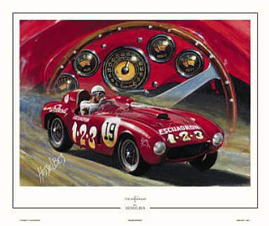 Ferrari 375 plus Carrera Panamericana Mexico motorsport art print by Hessel Bes