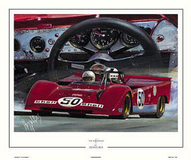 Ferrari Indy motorsport art print by Hessel Bes