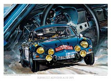 Renault Alpine A110 motorsport art print by Hessel Bes