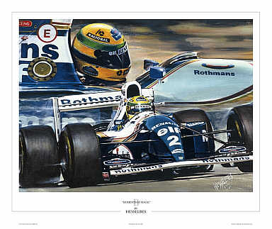 Ayrton Senna Williams Renault F1 art print by Hessel Bes