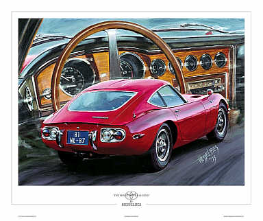 Toyota 2000 GT automobile art print by Hessel Bes