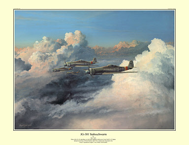 JG 301 Stabsschwarm, Focke-Wulf Ta-152 aviation art print by Ingo Vogel
