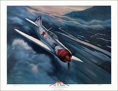 Lavochkin LA-7 IV Ivan N. Kozhedub, Aviation Art print by Jerry Crandall
