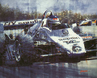 Keke Rosberg, Williams-Ford F1 art print by Juan Carlos Ferrigno